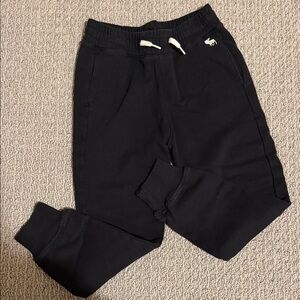 Abercrombie & Fitch Kids Black Sweat Joggers with White Drawstring